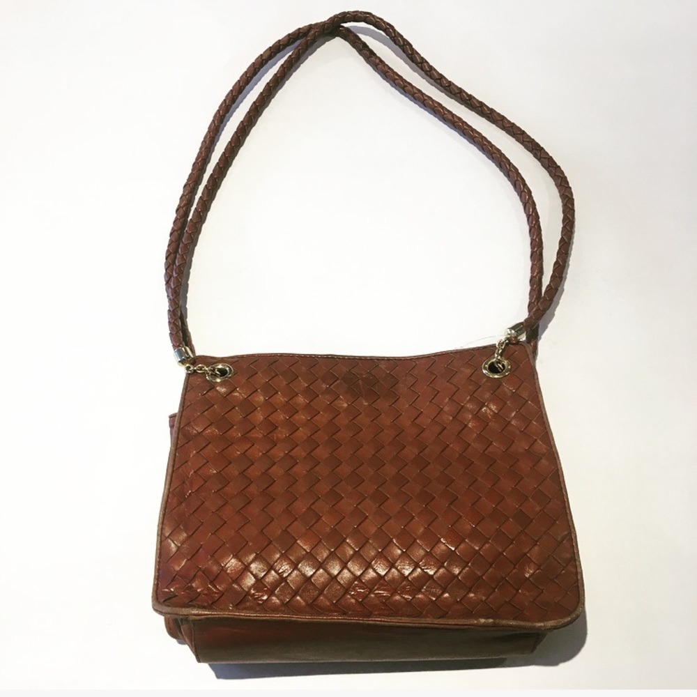 Vintage Bottega Veneta woven leather shoulder bag
